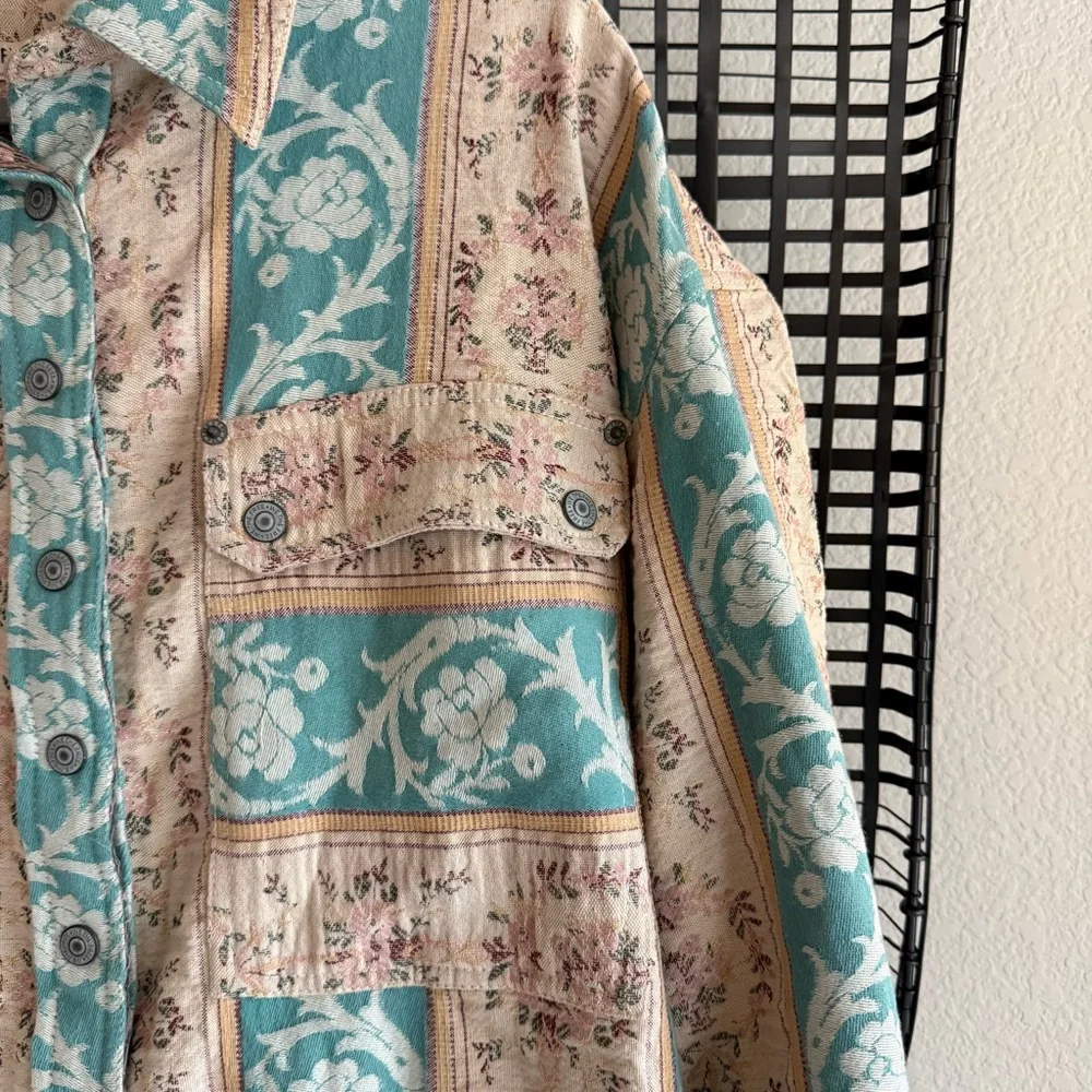 Free people we the free wonderland fog jacquard shirt - Picture 4 of 9